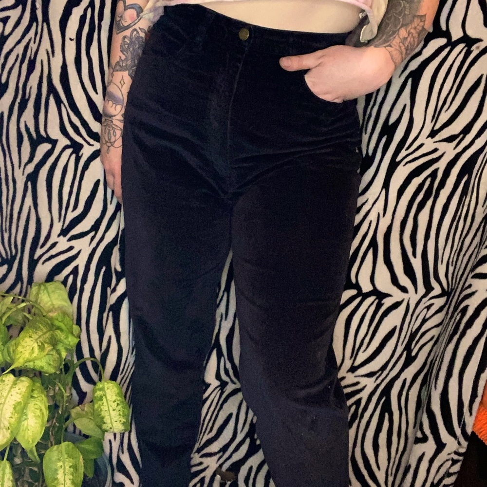 ✨VINTAGE WOOLRICH black cotton,high rise,straight leg jeans!✨